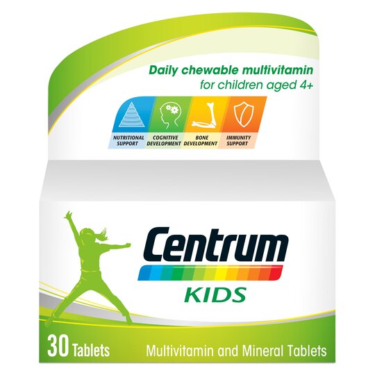 Centrum Kids Chewable Multivitamin Tablets - 30s