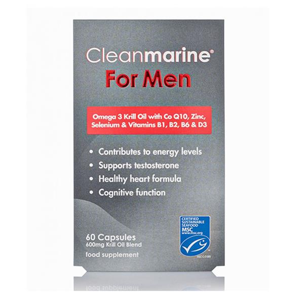 Cleanmarine For Men Multivitamin 600mg Capsules. Omega 3.