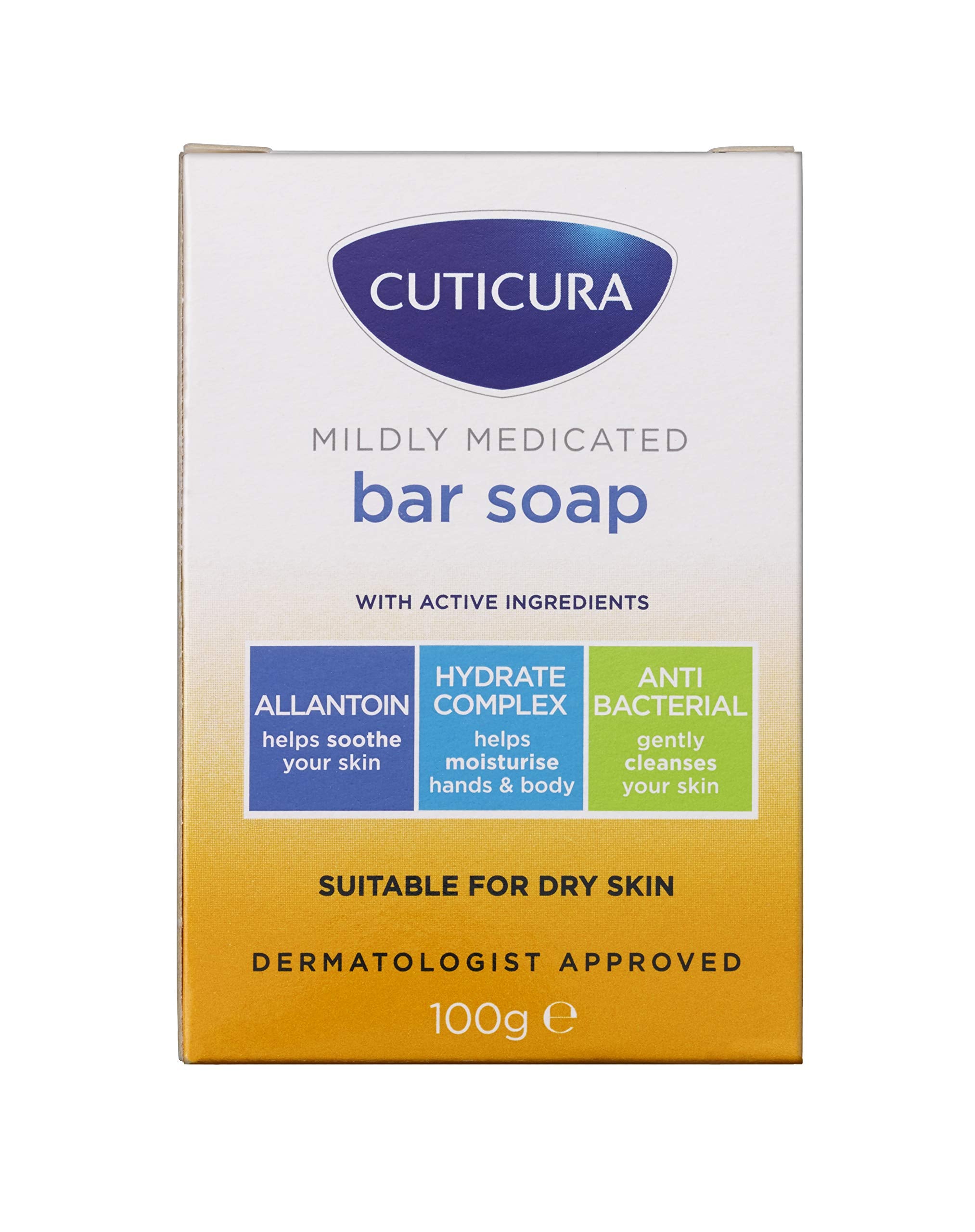Cuticura Mildly Medicated Dry Skin Soap Bar - 100g