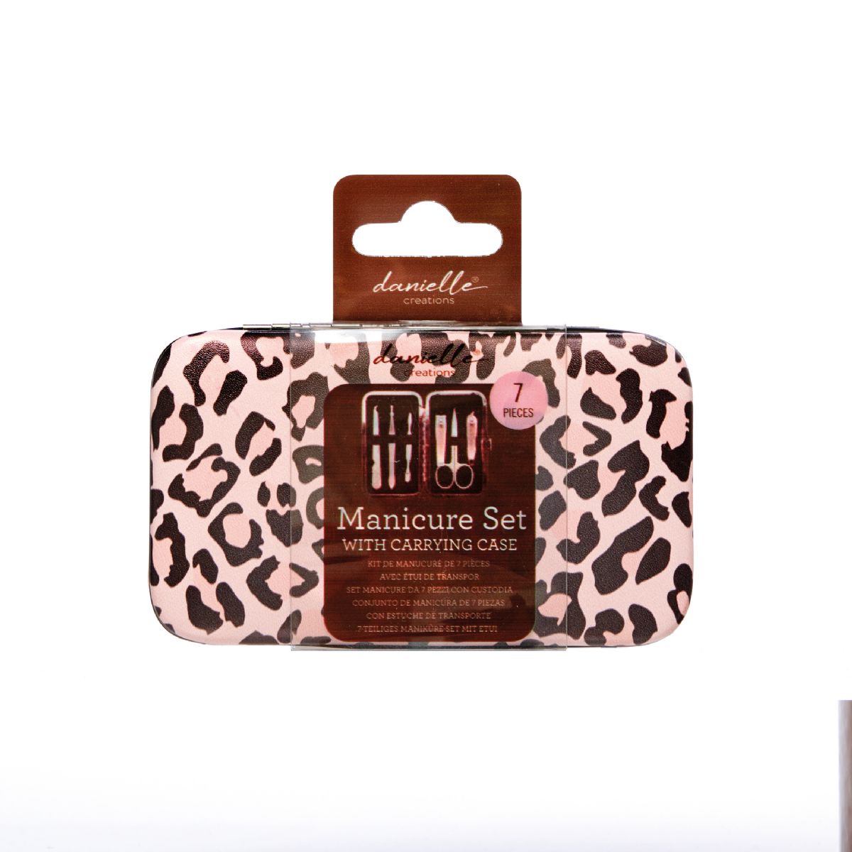 Danielle Leopard Print Manicure Set 7pc