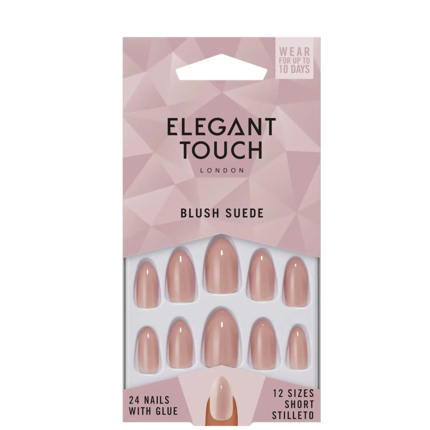 Elegant Touch False Nails In Blush Suede