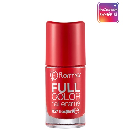 Flormar Full Color Nail Enamel In Colour FC08 Optimistic Red