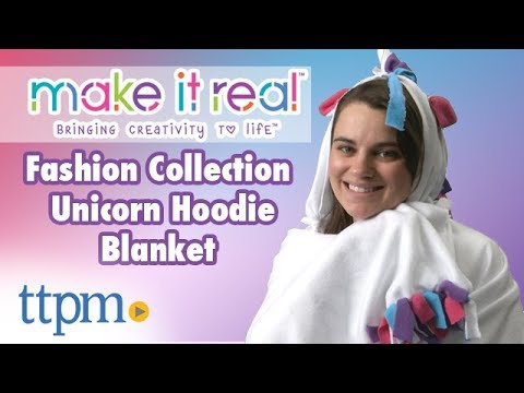 Make It Real Unicorn Hoodie Blanket