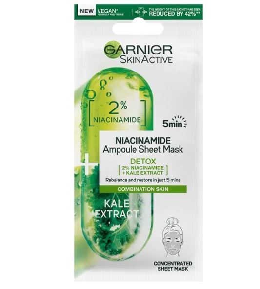 Garnier Skinactive Niacinamide Detox Kale Sheet Mask