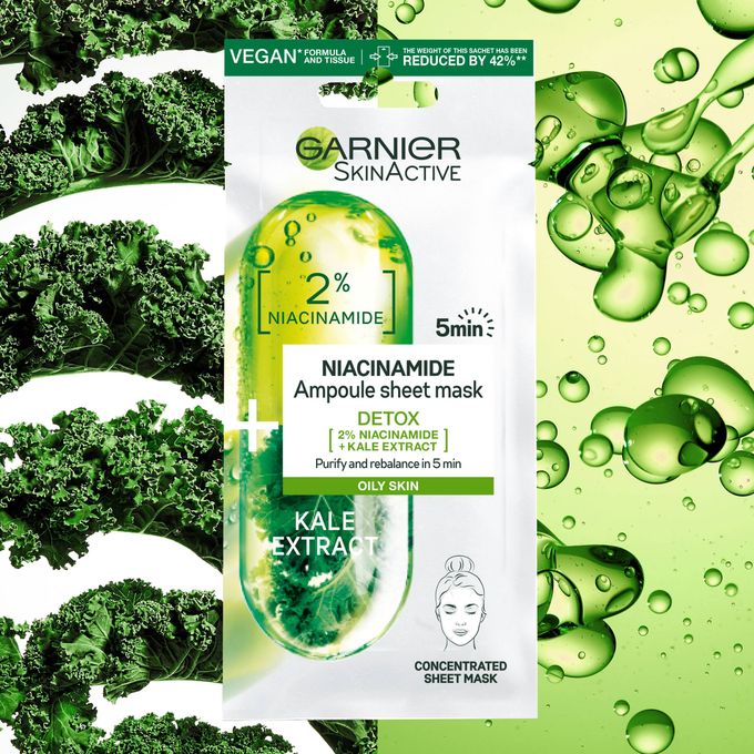 Garnier Skinactive Niacinamide Detox Kale Sheet Mask