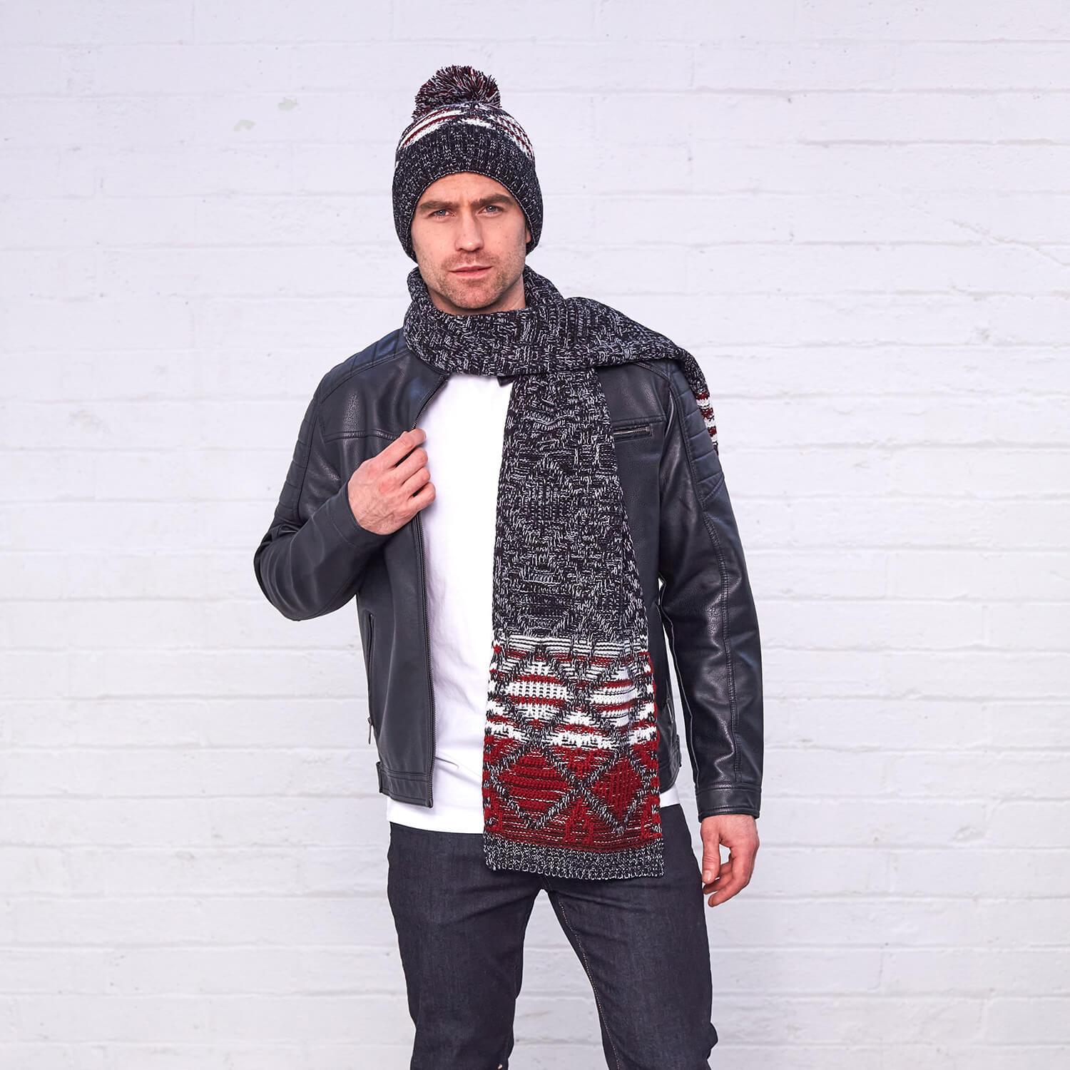 Portland Chunky Knit Hat And Scarf Set Men