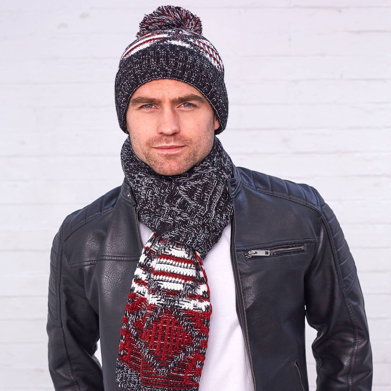 Portland Chunky Knit Hat And Scarf Set Men