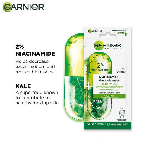 Garnier Skinactive Niacinamide Detox Kale Sheet Mask