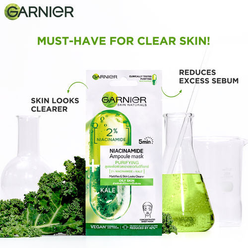 Garnier Skinactive Niacinamide Detox Kale Sheet Mask