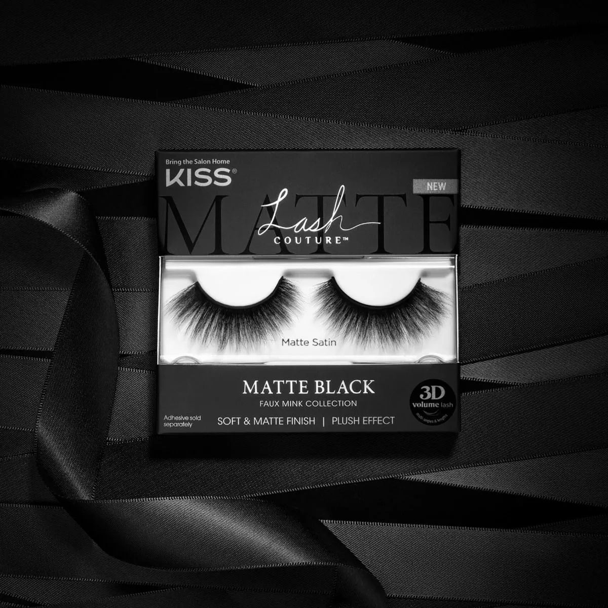 Kiss Lash Couture Matte Black Satin Faux Mink Eyelashes