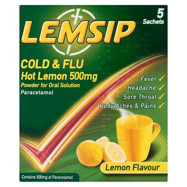 Lemsip Cold  Flu Hot Lemon Sachets