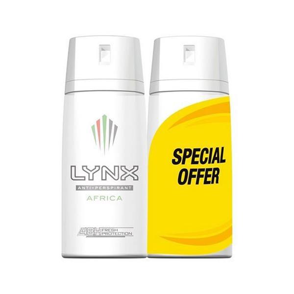 Lynx Africa Dry Anti-Perspirant Twin Pack