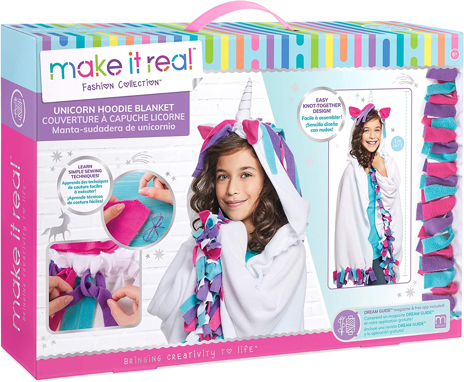 Fashion Collection Make It Real Unicorn Hoodie Blanket