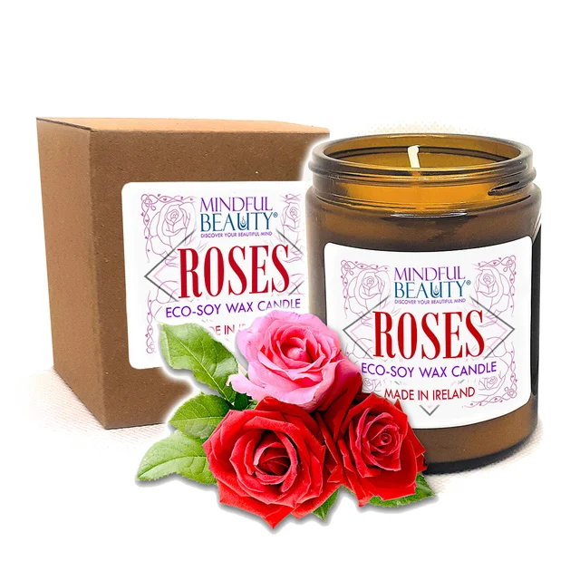 Mindful Beauty Eco- Soy Roses Wax Candle