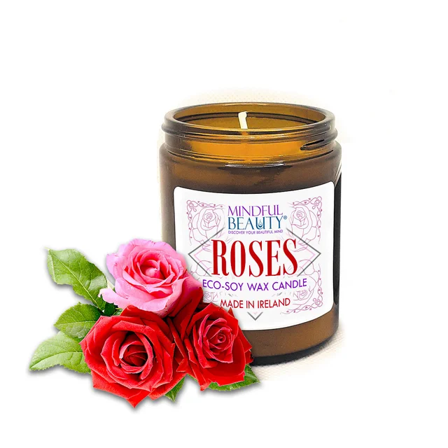 Mindful Beauty Eco- Soy Roses Wax Candle