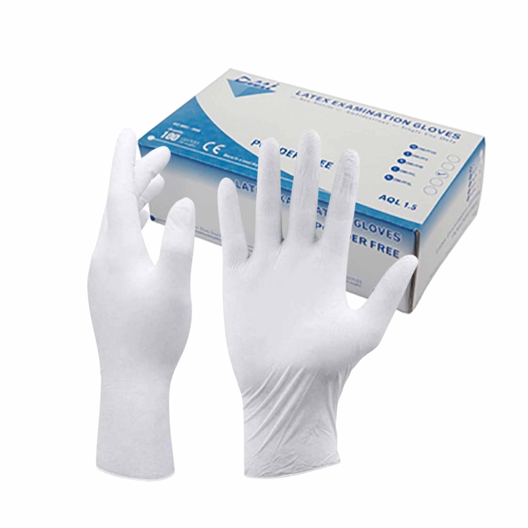 Natural Latex Gloves Powder Free Small - 100 Pk