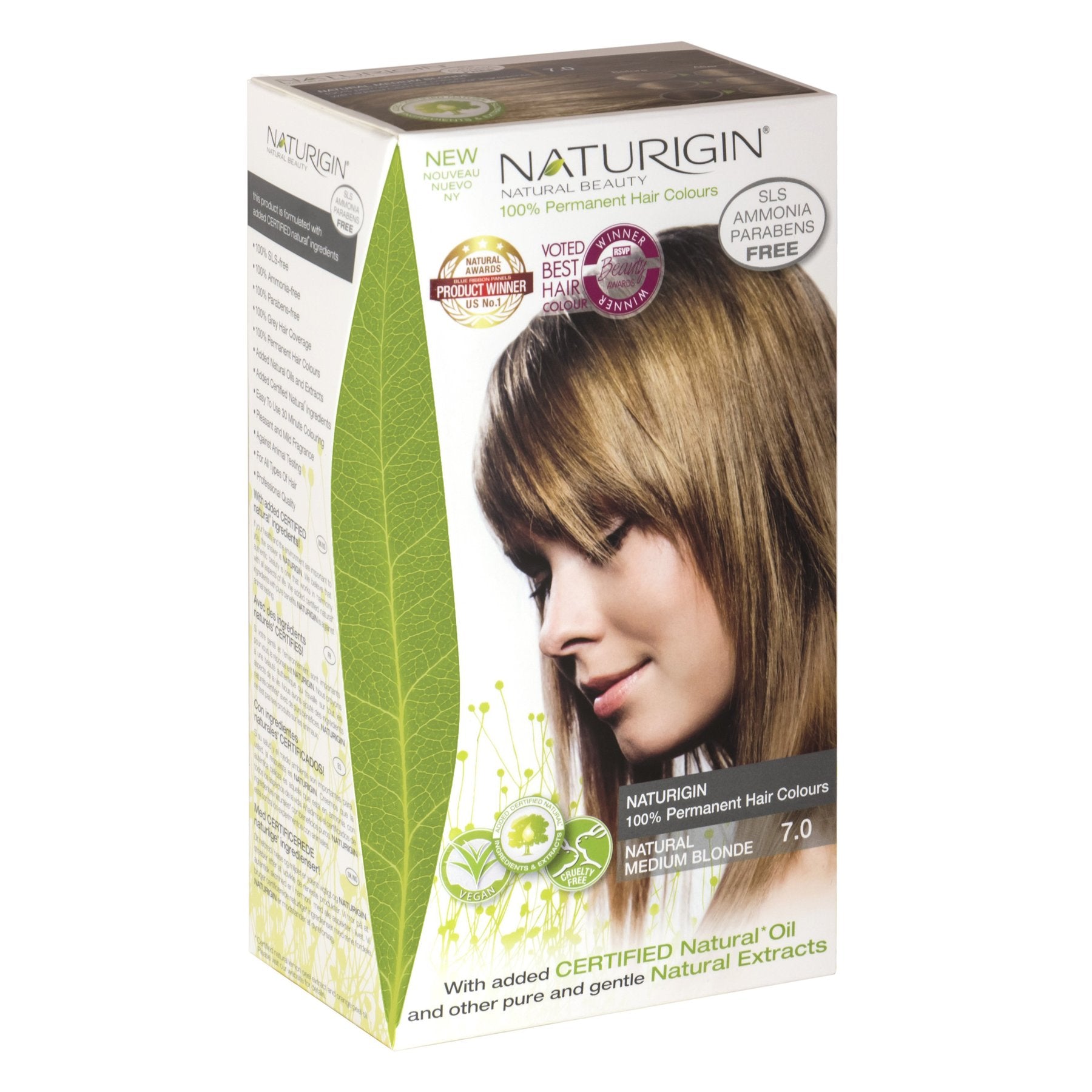 Naturigin Hair Colour - Natural Medium Blonde 7.0