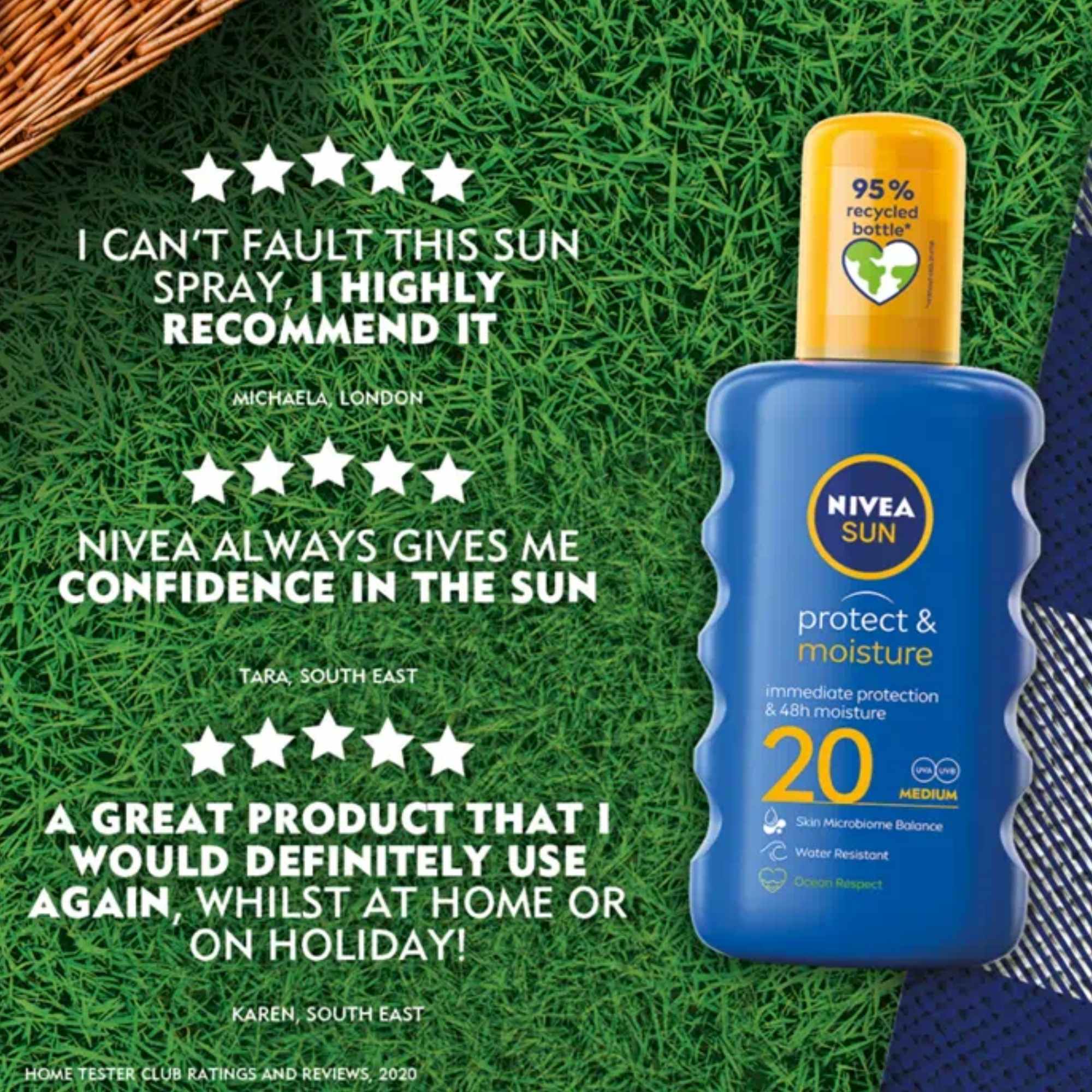 Nivea Protect & Moisture Sun Spray SPF20 