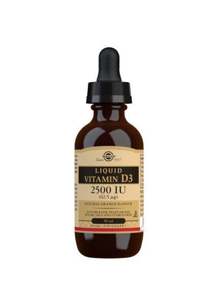 Solgar Vitamin D3 2500iu (62.5ug) Liquid Bottle