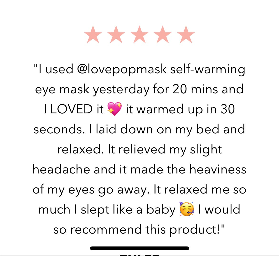 Popmask Starry Eyes Self-Warming Eye Mask