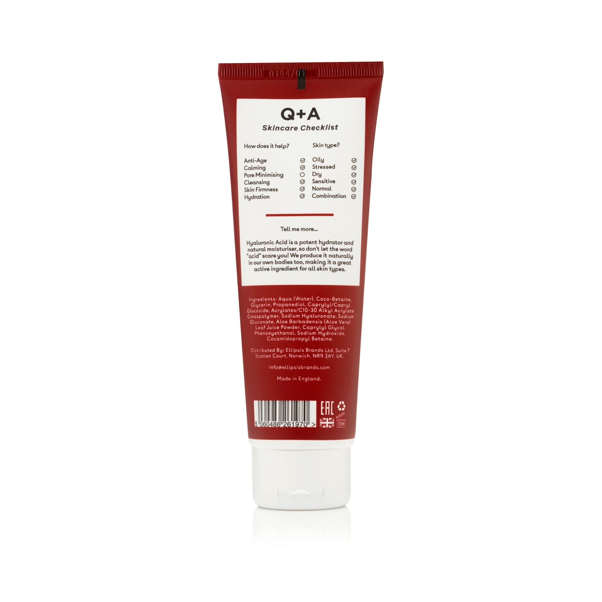 Q+A Hyaluronic Acid Hydrating Gel Cleanser