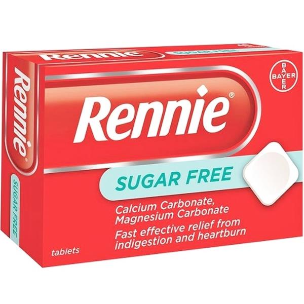 Rennie Sugar Free Chewable Antacid Tablets - 24 pk