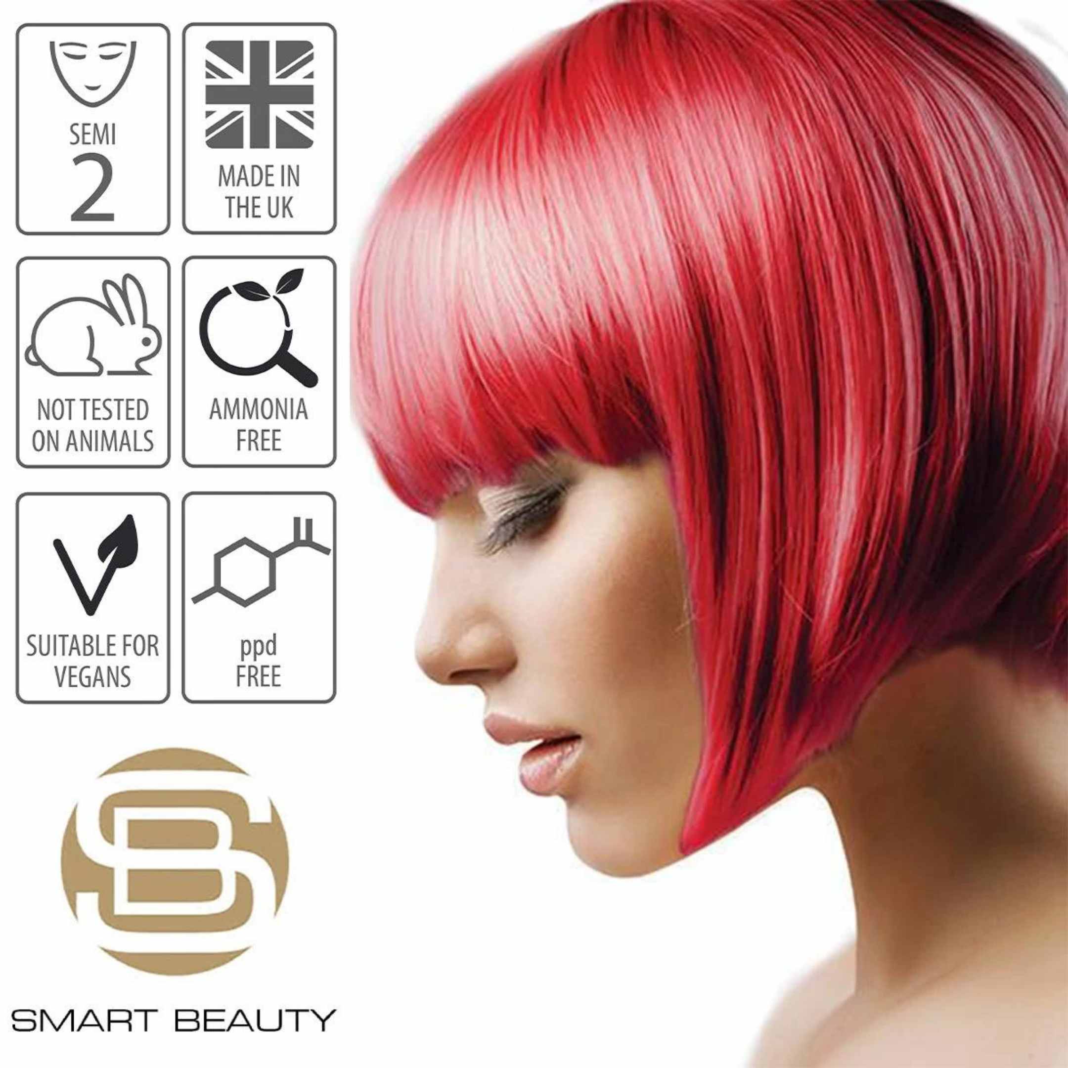 Smart Beauty Intense Red Semi Permanent Hair Colour