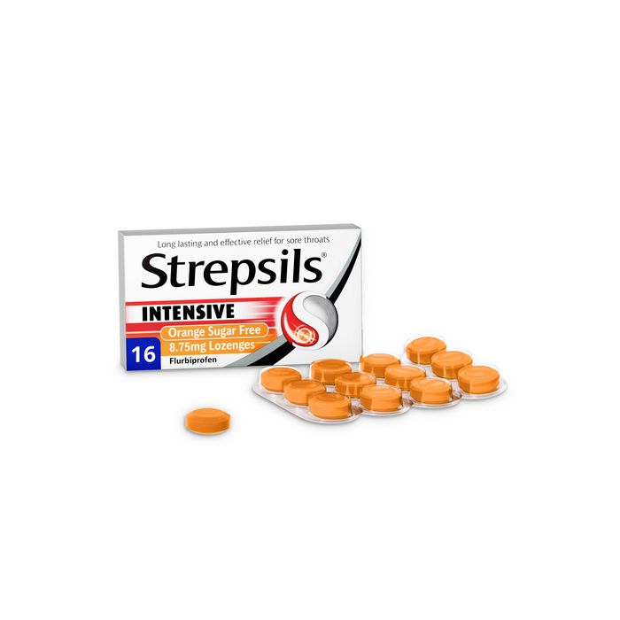 Strepsils Intensive Orange Sugar Free - 16 Lozenges