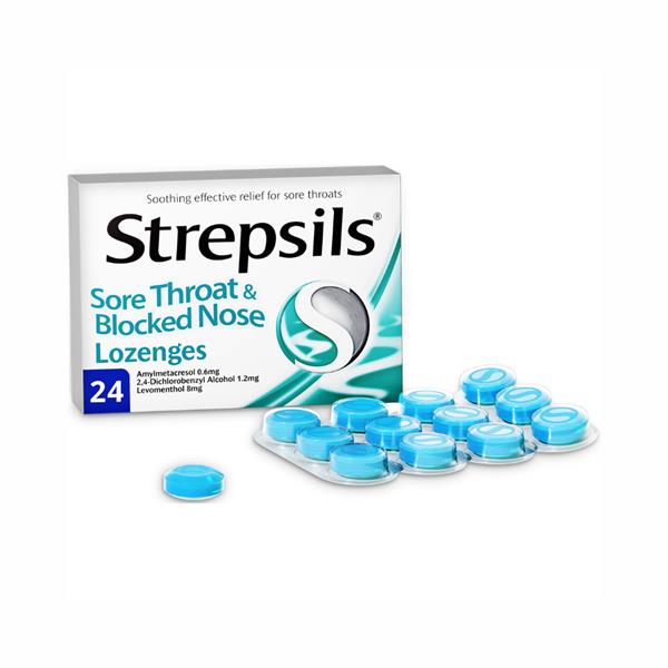 Strepsils Sore Throat & Blocked Nose Lozenges