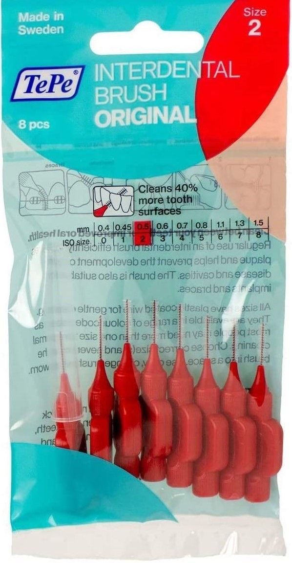 Tepe Interdental Brush Size 2 Red - 8 Brushes