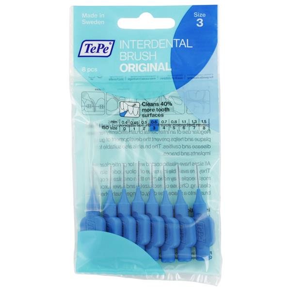 Tepe Interdental Brush Size 3 Blue - 8 Brushes