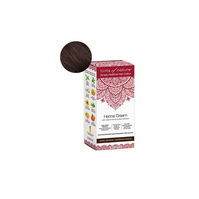 Tints Of Nature Henna Cream Dark Brown - 70ml