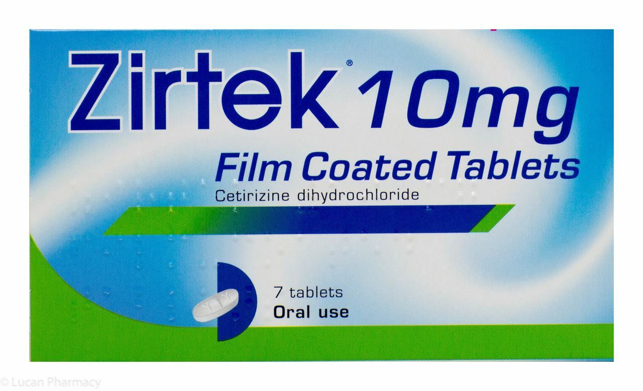 Zirtek 10g Non-Drowsy Antihistamine Allergy Relief Tablets - 7 pk